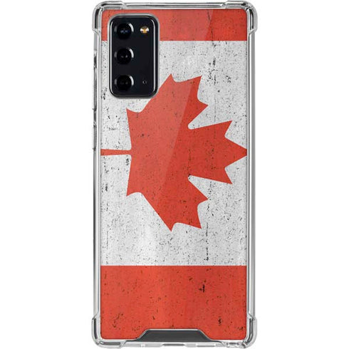 Canada Flag Distressed Galaxy Note20 5G Clear Case